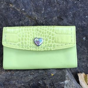Brighton 3/4 size Lime Green Wallet